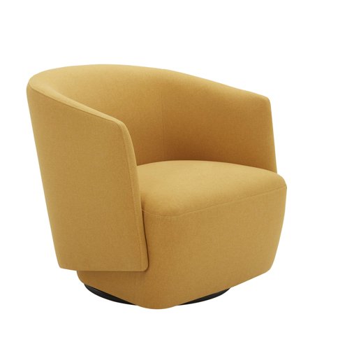 Amazon Brand - Rivet Coen Contemporary Modern Upholstered Accent Swivel Chair, 30"W, Sunday Maize