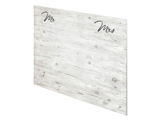 Amazon Brand - Movian Kolva "Mr & Mrs" Headboard, 160 x 110cm, White with Black Print