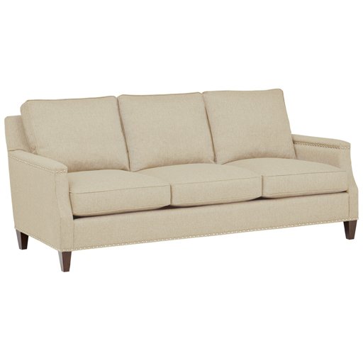 Amazon Brand – Stone & Beam Marin Studded Sofa, 87"W, Latte