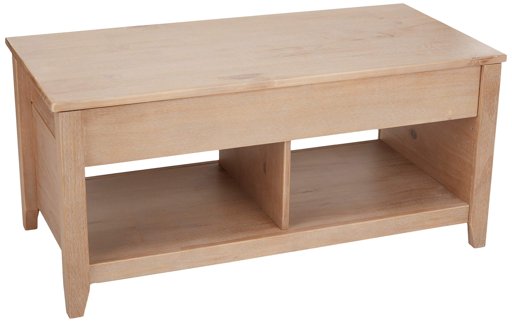 AmazonBasics Lift-Top Storage Coffee Table, Natural