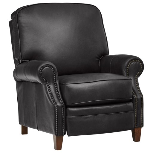 Amazon Brand – Stone & Beam Jameson Farmhouse Leather Recliner, 36"W, Charcoal