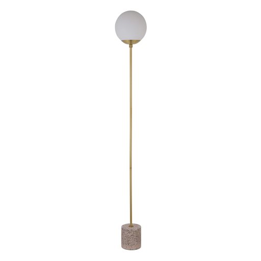 Amazon Brand – Rivet Globe Stick Floor Lamp, 69"H, Pink Terrazzo