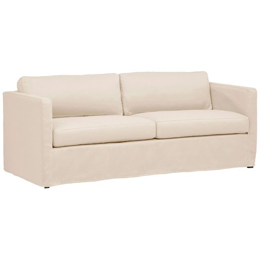Amazon Brand – Stone & Beam Andover Slipcover Studio Sofa Couch, 78"W, Cream Fabric