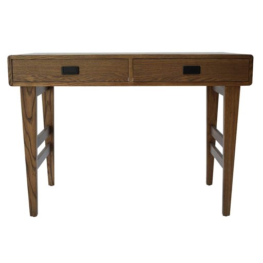 Marca Amazon - Rivet - Escritorio estilo Mid-century, 107 x 51 x 75,5 cm, cálida madera marrón con chapa de madera
