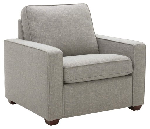 Amazon Brand – Rivet Andrews Contemporary Chair with Removable Cushions, 40"W, Light Grey