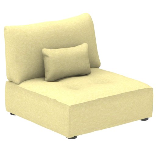 Marque Amazon - Alkove Elvas - Module à 1 place pour canapé modulaire avec espace de rangement et coussin additionnel, 93 x 100 cm, Vert citron