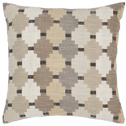 Amazon Brand – Stone & Beam Southwestern Diamond Patterned Decorative Throw Pillow, 17" x 17", Ivory