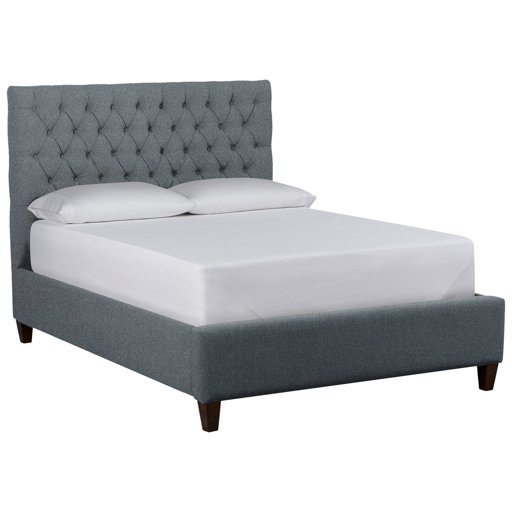 Amazon Brand – Stone & Beam Prudence Tufted King Bed, 84"W, Lagoon