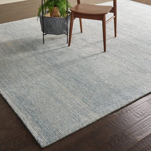 Amazon Brand – Rivet Contemporary Striated Jute Rug, 13' x 9' 3", Aquamarine