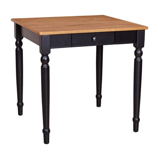 Amazon Brand – Ravenna Home Traditional Dining Table 29"H, Black and Rustic Honey Pine