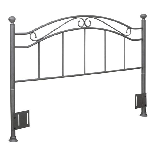 Amazon Brand – Ravenna Home Classic Curved Metal Headboard, Queen, 64"W, Pewter