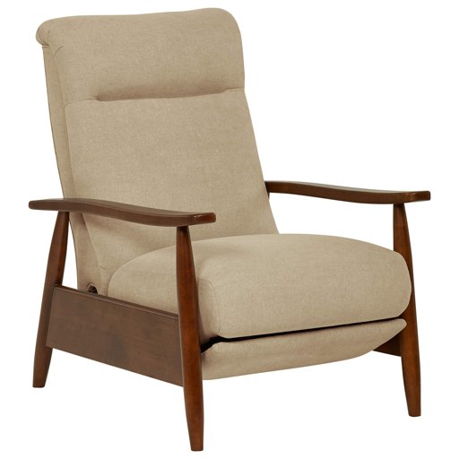 Amazon Brand – Stone & Beam Clayton Reclining Contemporary Fabric Living-Room Chair, 30"W, Linen