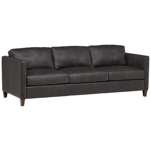 Amazon Brand – Stone & Beam Andover Sofa Couch, 90"W, Charcoal Leather