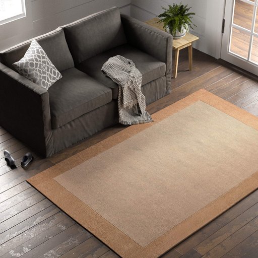 Amazon Brand – Stone & Beam Contemporary Mode Tone Wool Area Rug, 5 x 8 Foot, Taupe