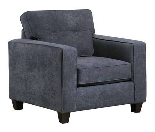 Amazon Brand – Stone & Beam Joanna Contemporary Tufted Accent Chair with Reversible Cushions, 40"W, Blue