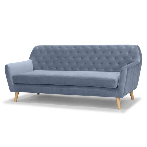 Amazon Brand - Movian Dyvran 3-Seater Upholstered Sofa, 197 x 83 x 83 cm, Stain-Resistant Polyester, Dust Blue
