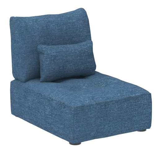Marque Amazon - Alkove Elvas - Module à 1 place pour canapé modulaire avec espace de rangement et coussin additionnel, 70 x 100 cm, Bleu marine