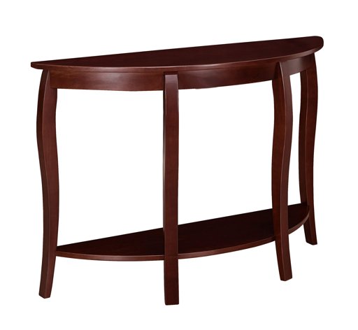 Amazon Brand – Ravenna Home Anne Marie Half-Moon Curved Leg Storage Console Entryway Table, 48"W, Dark Espresso