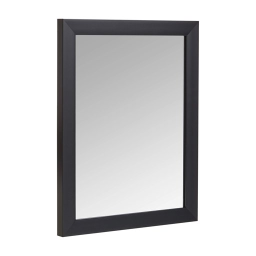 Amazon Basics Rectangular Wall Mirror 16" x 20" - Standard Trim, Black