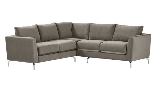 Amazon Brand – Rivet Emerly Modern Sectional Sofa, 96"W, Pewter