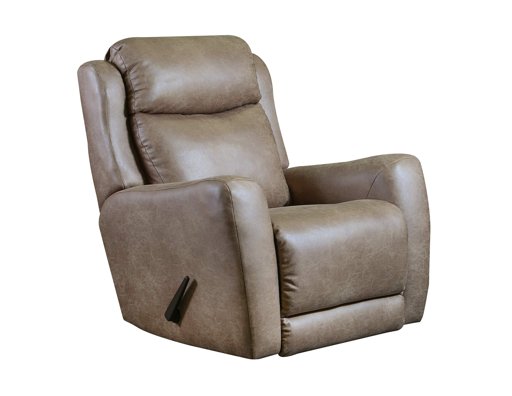 Ravenna Home Viewridge Upholstered Rocking Recliner Chair with Swivel, 42"W, Khaki Brown