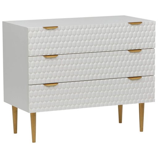 Amazon Brand – Rivet Kingston Modern Chest of Drawers 35.43"W, White