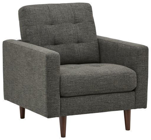 Amazon Brand – Rivet Cove Modern Tufted Accent Chair with Tapered Legs, Mid-Century, 32.7"W, Dark Grey