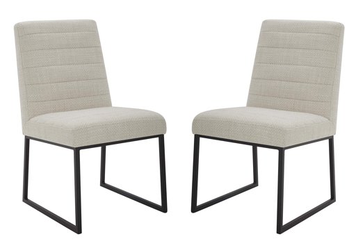 Amazon Brand – Rivet Decatur Modern Upholstered Dining Chair, 21"W, Set of 2, Stucco