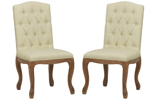 Amazon Brand – Stone & Beam Leonardo Dining Room Kitchen Chair, 41.5 Inch Height, Set of 2, Ivory