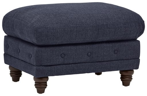 Amazon Brand – Stone & Beam Bradbury Chesterfield Modern Tufted Ottoman, 30.3"W, Navy