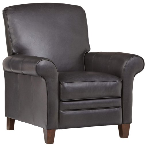 Amazon Brand – Stone & Beam Pinebrook Traditional Recliner, Leather, 39"W, Charcoal
