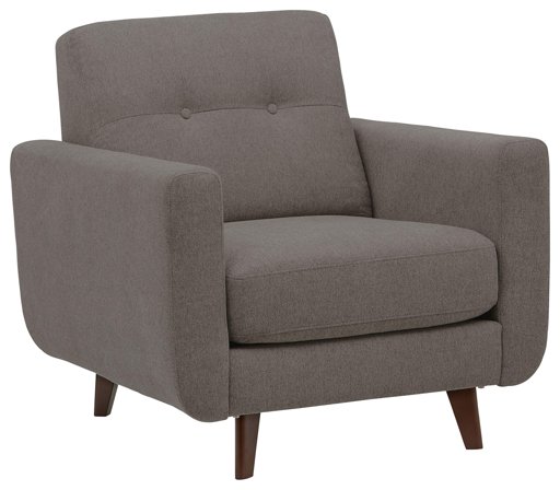 Amazon Brand – Rivet Sloane Mid-Century Modern Armchair with Tapered Legs, 32.7"W, Storm