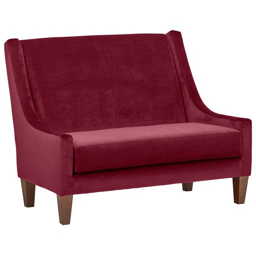 Amazon Brand – Stone & Beam St. Cloud Modern Armless Straight Back Settee, 49"W, Berry