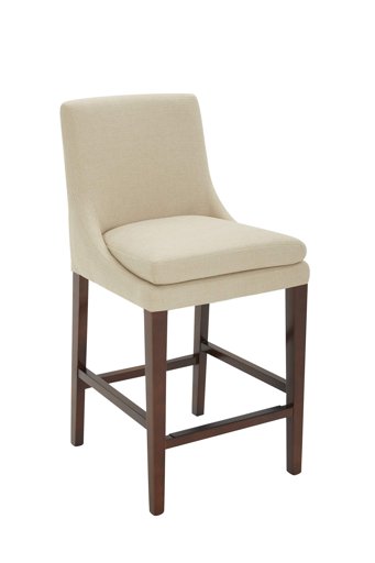 Amazon Brand – Stone & Beam Elise Upholstered Counter-Height Barstool, 38.6"H, Hemp