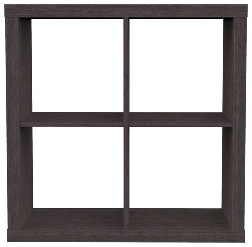 Furniture 247 2 Tier (4 Cube) Shelving Unit - Black Oak