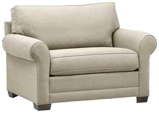 Amazon Brand – Stone & Beam Kristin Chair-and-a-Half Upholstered Sleeper Sofa, 55.5"W, Stone