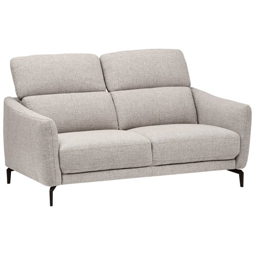 Amazon Brand – Rivet Kaden Mid-Century Modern Adjustable Headrest Loveseat Sofa, 61.8"W, Light Grey