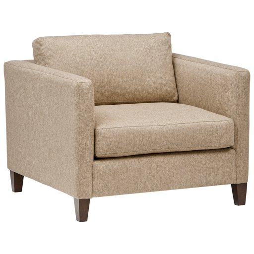 Amazon Brand – Stone & Beam Andover Modern Living Room Accent Chair, 38"W, Dark Tan