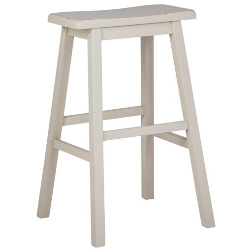 Amazon Brand – Stone & Beam Cottage Wood Bar Stool, 29"H, Creme White