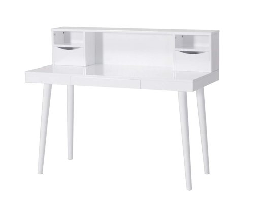 Amazon Brand – Stone & Beam Contemporary Desk, 47.2"W, Wood with High-Gloss White Accents