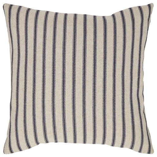 Amazon Brand – Stone & Beam Classic Ticking Stripe Throw Pillow - 17 x 17 Inch, Indigo
