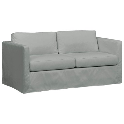 Amazon Brand – Stone & Beam Andover Slipcover Loveseat, 67"W, Spa-Colored Fabric