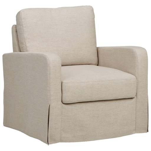 Amazon Brand – Ravenna Home Waterloo Modern Slipcover Chair, 31"W, Beige