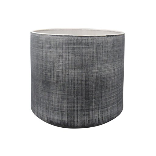 Amazon Brand – Rivet Rustic Textured Stoneware Indoor Planter Pot, 7.9"H, Dark Grey