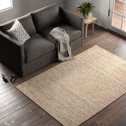 Stone & Beam Contemporary Speckle Wool Area Rug, 5' x 7' 6", Chestnut