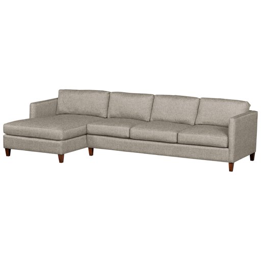 Amazon Brand – Stone & Beam Andover Modern Left Chaise Sofa Sectional, 126"W, Grey