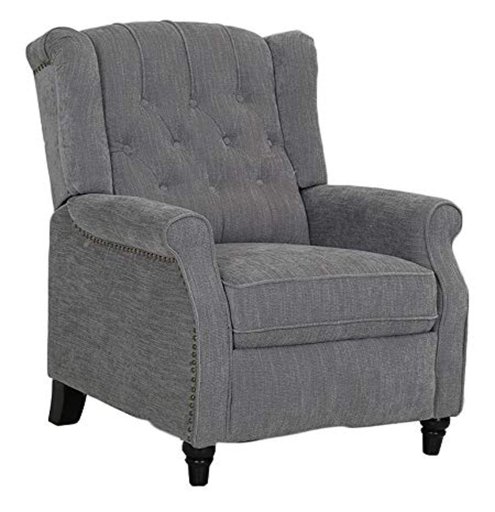 Amazon Brand – Ravenna Home Pritchard Classic Recliner, 29.1"W, Grey
