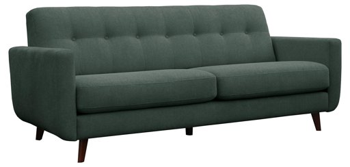 Amazon Brand – Rivet Sloane Mid-Century Modern Sofa with Tufted Back, 79.9"W, Emerald Green