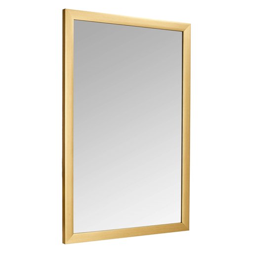 Amazon Basics Rectangular Wall Mirror 24" x 36" - Standard Trim, Brass