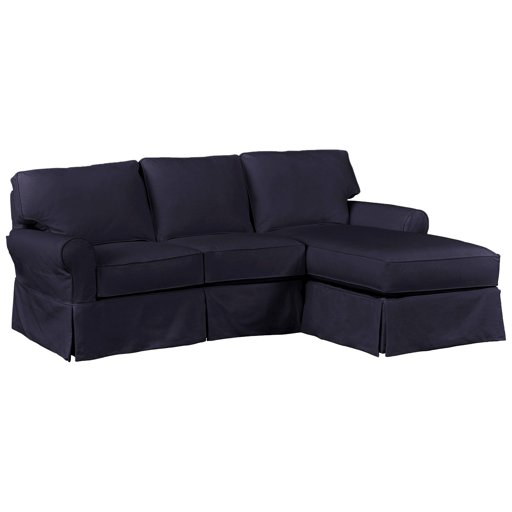 Stone & Beam Carrigan Casual Sofa Chaise, 95"W, Navy
